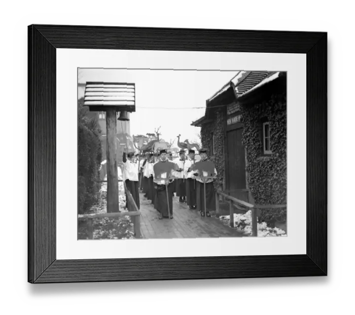 Framed Print : Noahs Ark Sunday at the Heritage Craft Schools, Chailey, Sussex 30 January 1937 Framed Print : Noahs Ark Sunday at the Heritage Craft Schools, Chailey, Sussex 30 January 1937