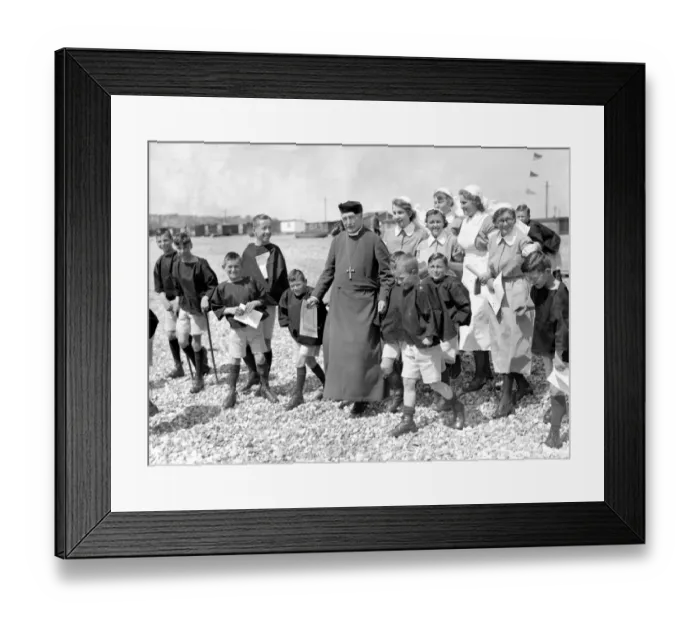 Framed Print : Visit of the Bishop of London to the Marine Hospital School, Tidemills, Bishopstone Framed Print : Visit of the Bishop of London to the Marine Hospital School, Tidemills, Bishopstone