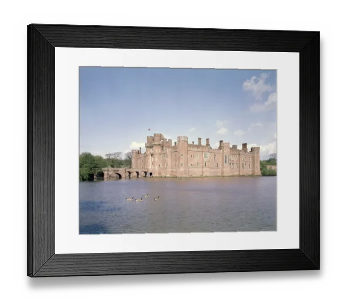 Framed Print : Herstmonceux Castle entrance - East Sussex - view of the exterior - one of the first