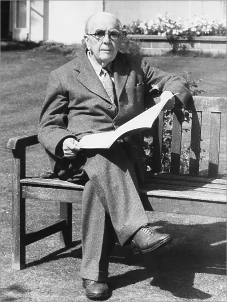 Dr John Ireland, the famous composer at his home, Rock Mill, Washington, West Sussex