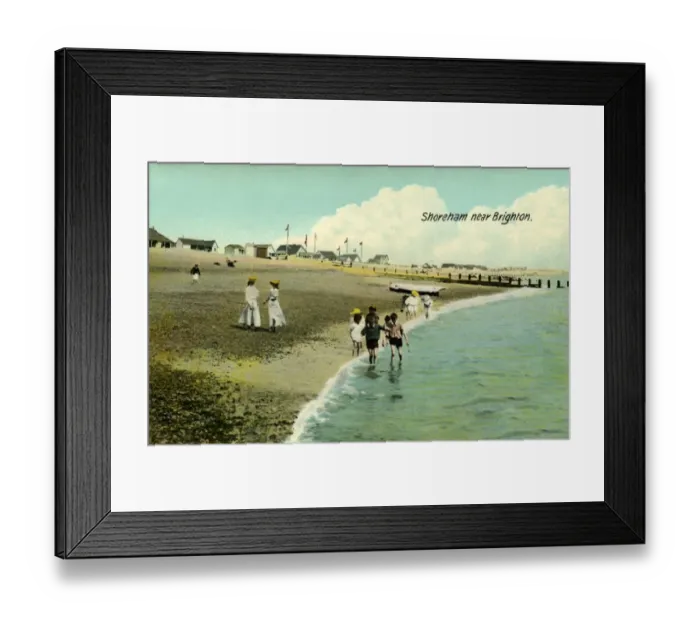 Framed Print : Postcard of Shoreham near Brighton Framed Print : Postcard of Shoreham near Brighton