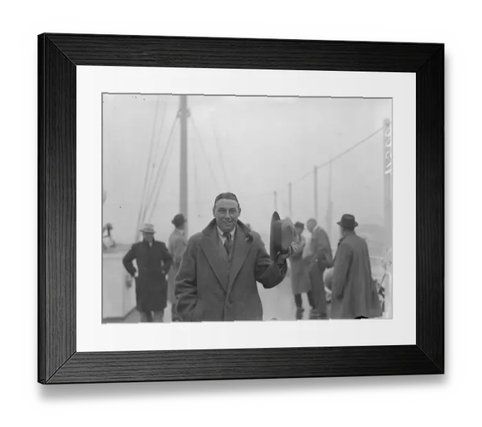 Framed Print : Maurice Tate, leaves on a cricket tour of Argentina. Maurice Tate, the England Framed Print : Maurice Tate, leaves on a cricket tour of Argentina. Maurice Tate, the England