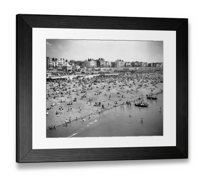 Framed Print : Brighton Thousands of Whitsuntide holidaymakers flocked to the coast and this was