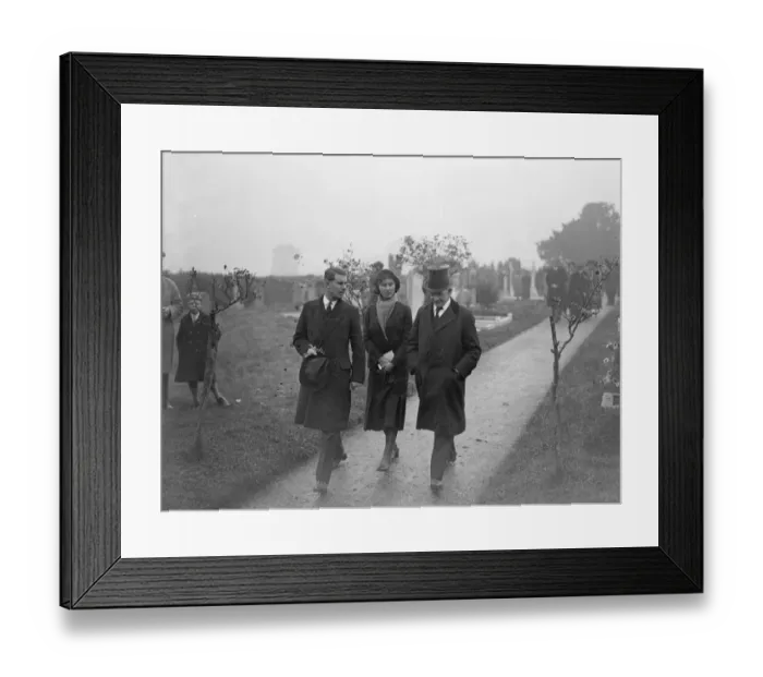 Framed Print : Prime Minister and his family attend funeral of his aunt at Ardingly
