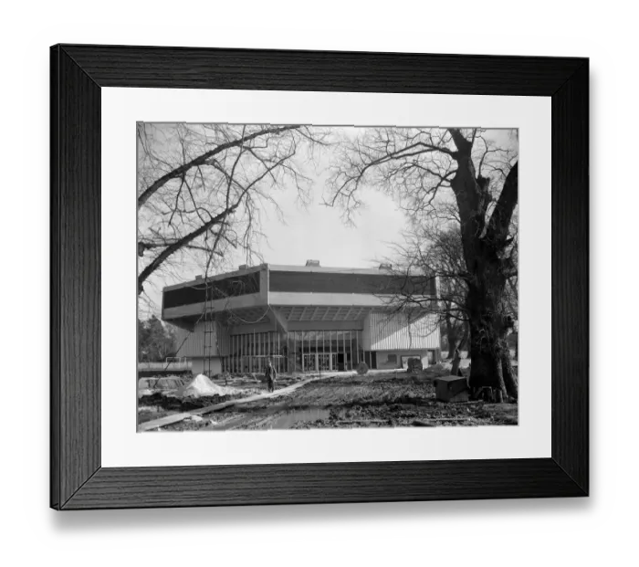 Framed Print : Chichester Festival Theatre under construction in Sussex 15 February 1962