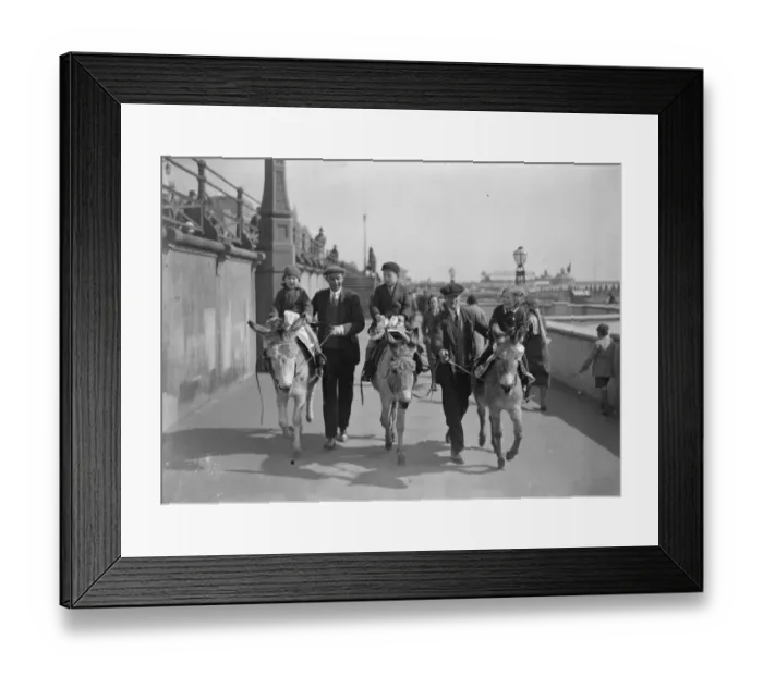Framed Print : Holiday fun at Brighton. Children enjoying donkey rides in the sunshine at Brighton Framed Print : Holiday fun at Brighton. Children enjoying donkey rides in the sunshine at Brighton