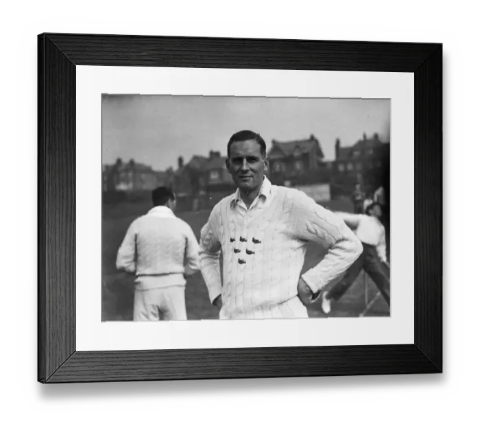Framed Print : J. Nye. Sussex Cricketer Undated