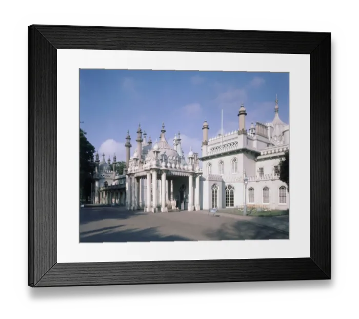 Framed Print : View of the exterior of the Royal Pavilion in Brighton, East Sussex, UK. Artist - Nash Framed Print : View of the exterior of the Royal Pavilion in Brighton, East Sussex, UK. Artist - Nash