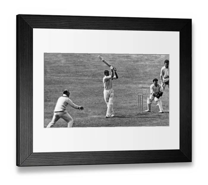 Framed Print : Ks Duleepsinhji batting in the third test match agianst Australia at Leeds in 1930 Framed Print : Ks Duleepsinhji batting in the third test match agianst Australia at Leeds in 1930