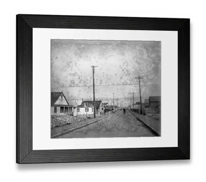 Framed Print : A road of bungalows at Shoreham - by - Sea, West Sussex. 1931 Framed Print : A road of bungalows at Shoreham - by - Sea, West Sussex. 1931