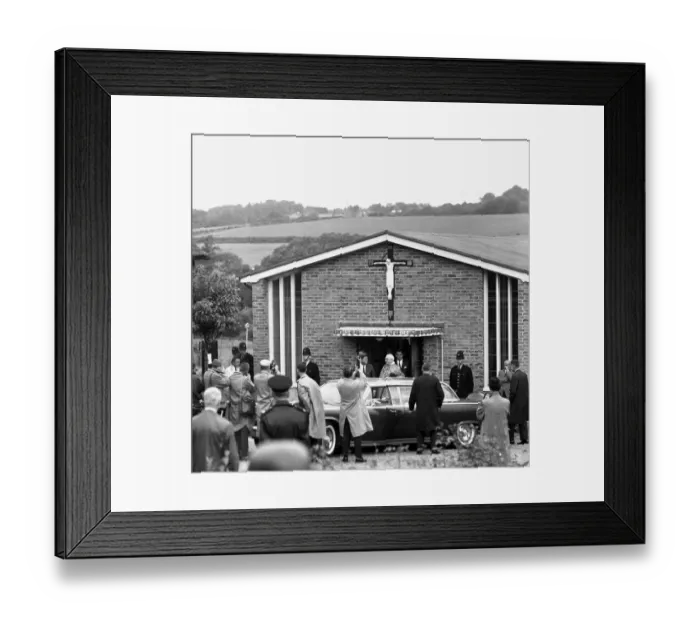Framed Print : President Kennedy leaving the Roman Catholic Church, Forest Row, Sussex, standing Framed Print : President Kennedy leaving the Roman Catholic Church, Forest Row, Sussex, standing