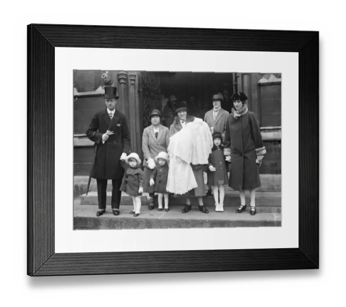Framed Print : Christening. The christening of the infant son of the Earl and Countess of Leven Framed Print : Christening. The christening of the infant son of the Earl and Countess of Leven