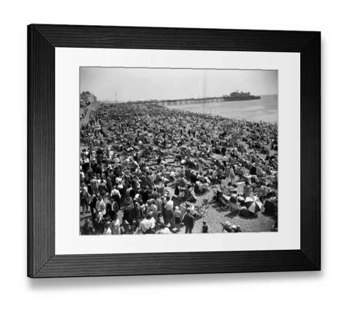 Framed Print : Brighton Thousands of Whitsuntide holidaymakers flocked to the coast and this was Framed Print : Brighton Thousands of Whitsuntide holidaymakers flocked to the coast and this was