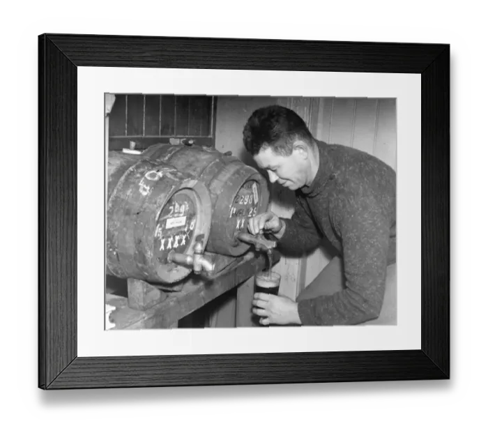 Framed Print : The landlord pours a beer at The Royal Oak Inn, High Hurstwood near Uckfield, Sussex Framed Print : The landlord pours a beer at The Royal Oak Inn, High Hurstwood near Uckfield, Sussex