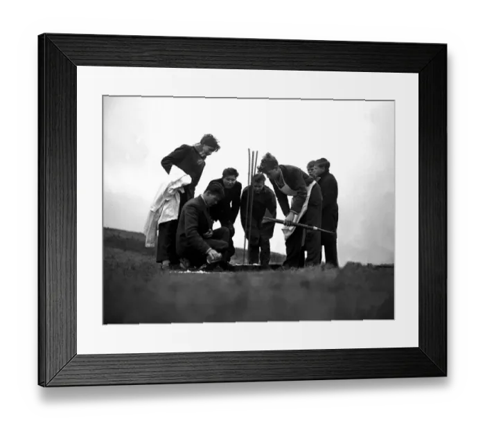 Framed Print : Boys on the Sussex Downs preparing to launch their rocket made from a meccano set. 1959 Framed Print : Boys on the Sussex Downs preparing to launch their rocket made from a meccano set. 1959