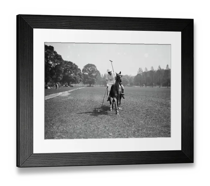 Framed Print : The Southdown Ladies Polo Club. In play on the Royal Artillery ground at Preston Park Framed Print : The Southdown Ladies Polo Club. In play on the Royal Artillery ground at Preston Park