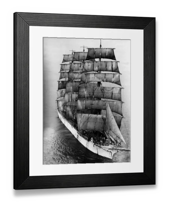 Framed Print : Eastbourne, Sussex : The three mastered sailing vessel Viking becalmed off Beachy Framed Print : Eastbourne, Sussex : The three mastered sailing vessel Viking becalmed off Beachy