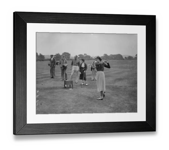 Framed Print : Famous golfing girls and their fathers met in the annual Fathers and Daughters golf