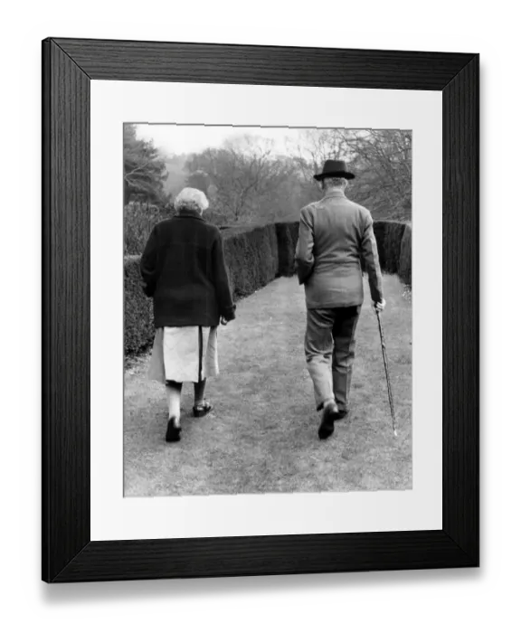 Framed Print : 70th birthday picture of Harold Macmillan - back view of Macmillan and Lady Dorothy Framed Print : 70th birthday picture of Harold Macmillan - back view of Macmillan and Lady Dorothy