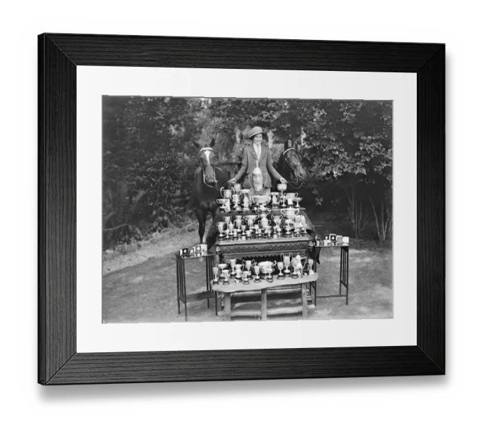 Framed Print : Little Miss Pauline Jones, of East Grinstead, who has already this season had 20