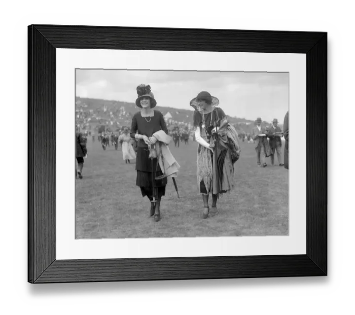 Framed Print : Lady Broughton ( left ) and Lady Worthington at Glorious Goodwood Racecourse, West Sussex Framed Print : Lady Broughton ( left ) and Lady Worthington at Glorious Goodwood Racecourse, West Sussex