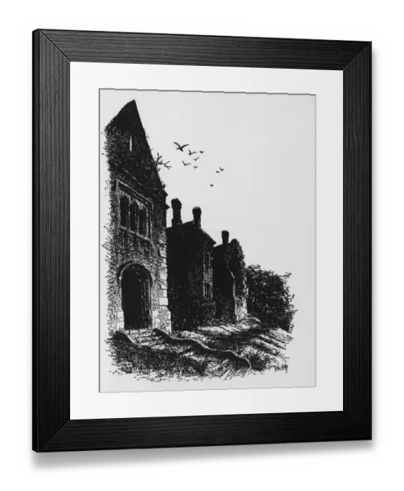 Framed Print : From Haunted Houses by Joseph Braddock Brede Place Sussex Framed Print : From Haunted Houses by Joseph Braddock Brede Place Sussex