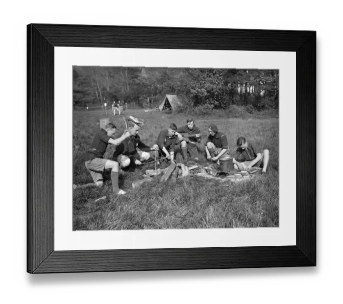 Framed Print : Best task of the day. Order of woodcraft chivalry members in Sussex, Easter Camp Framed Print : Best task of the day. Order of woodcraft chivalry members in Sussex, Easter Camp