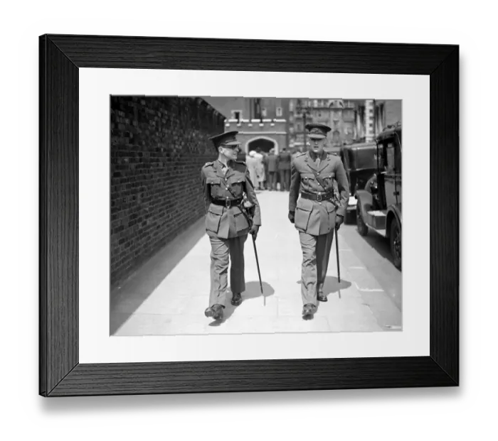 Framed Print : Levee at St James Palace Lieutenant Parkinson and Lieutenant Hodgson 4th Royal Sussex Regiment Framed Print : Levee at St James Palace Lieutenant Parkinson and Lieutenant Hodgson 4th Royal Sussex Regiment