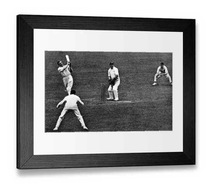 Framed Print : Captain Charles Burgess Fry pulls the ball to leg in a match aginst Yorkshire