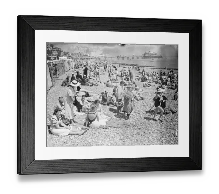 Framed Print : Sunday crowds at Eastbourne. Eastbourne was crowded with Sunday visitors who enjoyed Framed Print : Sunday crowds at Eastbourne. Eastbourne was crowded with Sunday visitors who enjoyed