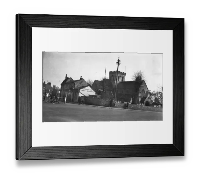 Framed Print : Broadwater Parish Church, near Worthing, West Sussex. 14 March 1931
