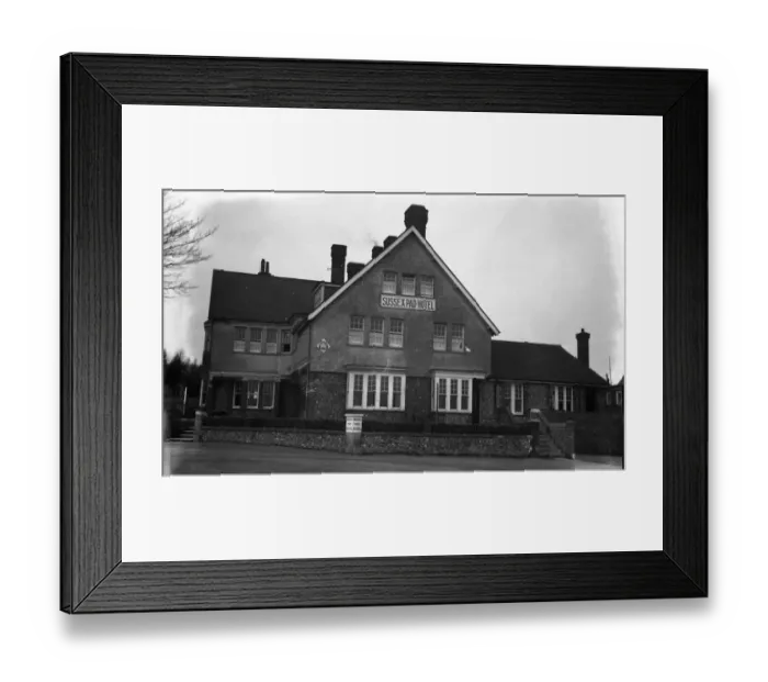 Framed Print : The Sussex Pad Hotel, Lancing, Sussex. 3 March 1931 Framed Print : The Sussex Pad Hotel, Lancing, Sussex. 3 March 1931