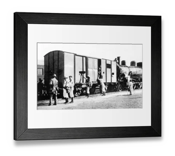 Framed Print : Scenes of Distruction at Jerusalem; and British Forces Restoring Order. An armoured Framed Print : Scenes of Distruction at Jerusalem; and British Forces Restoring Order. An armoured
