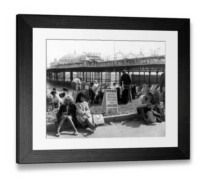 Framed Print : Brighton Sussex The Beach and Palace Pier Framed Print : Brighton Sussex The Beach and Palace Pier
