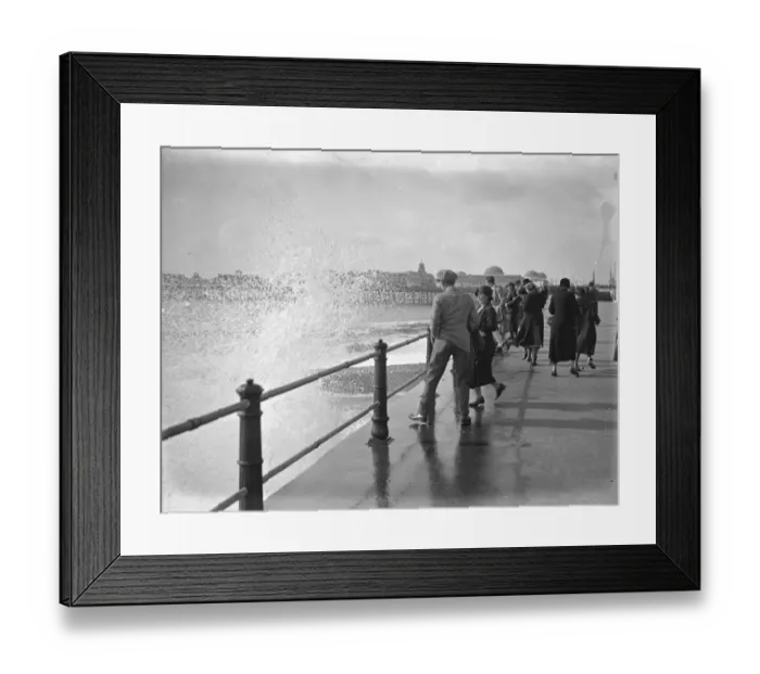 Framed Print : Rough Seas at Hastings 5 October 1934 Framed Print : Rough Seas at Hastings 5 October 1934