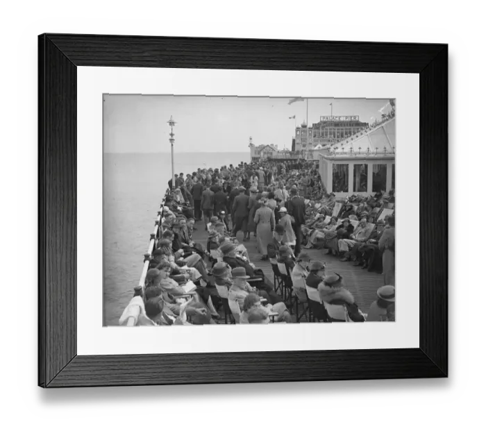 Framed Print : Whitsun on Palace Pier. Dr Brighton has a busy time !. Large numbers of Whitsun