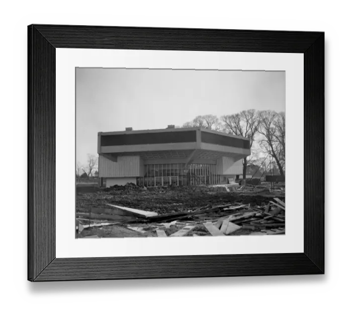 Framed Print : Chichester Festival Theatre under construction in Sussex 15 February 1962