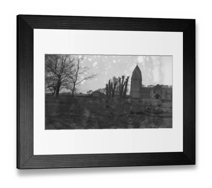 Framed Print : St Marys Church, Sompting, Sussex with its Saxon tower. 14th March 1931 Framed Print : St Marys Church, Sompting, Sussex with its Saxon tower. 14th March 1931
