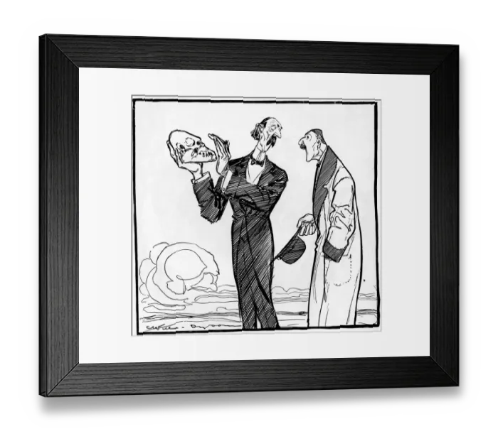 Framed Print : ALAS, MY POOR BROTHER ! ( The cerebral formation insignificant