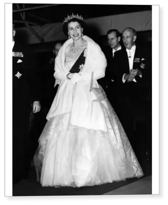 Print : Accompanied by the Duke of Edinburgh, H. M The Queen attended the concerts given in Print : Accompanied by the Duke of Edinburgh, H. M The Queen attended the concerts given in