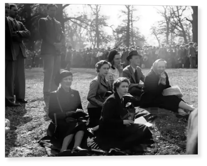 Print : Royal Group Badmington, with Peter Townsend. c. 1953 Print : Royal Group Badmington, with Peter Townsend. c. 1953
