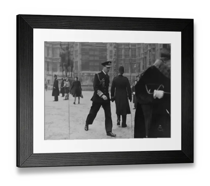 Framed Print : The King and Queen drove in state from Buckingham Palace to the House of Lords for Framed Print : The King and Queen drove in state from Buckingham Palace to the House of Lords for