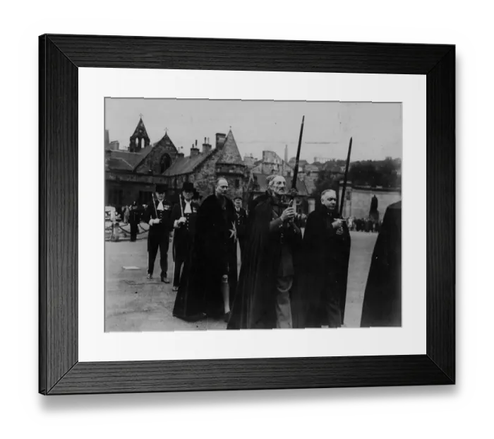 Framed Print : The order of St John of Jerusalem, suppressed in Scotland since the time of Mary Queen of Scots