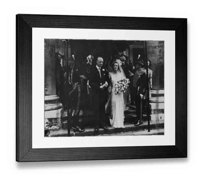 Framed Print : The marriage of Lieutenant Col. David Welsh, DSO, R. H. A. and Miss M. E. M (Nell) Campbell Framed Print : The marriage of Lieutenant Col. David Welsh, DSO, R. H. A. and Miss M. E. M (Nell) Campbell