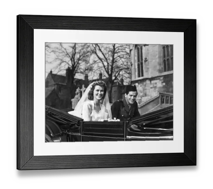 Framed Print : The Royal family was present at the wedding of Mrs Lavinia Lascelles, daughter of Framed Print : The Royal family was present at the wedding of Mrs Lavinia Lascelles, daughter of