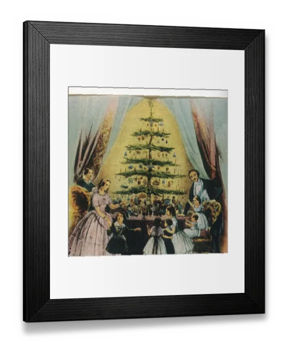 Framed Print : Royal Christmas Tree A Lithograpm made in 1848 Framed Print : Royal Christmas Tree A Lithograpm made in 1848