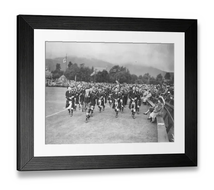 Framed Print : The Braemar Highland Gathering has been received for the first time since 1938 Framed Print : The Braemar Highland Gathering has been received for the first time since 1938