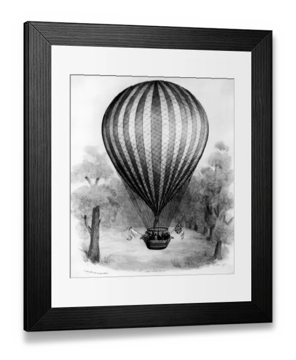 Framed Print : London : The Vauxhall Royal Balloon, coloured lithograph, after Black, by Alvey 9 Framed Print : London : The Vauxhall Royal Balloon, coloured lithograph, after Black, by Alvey 9