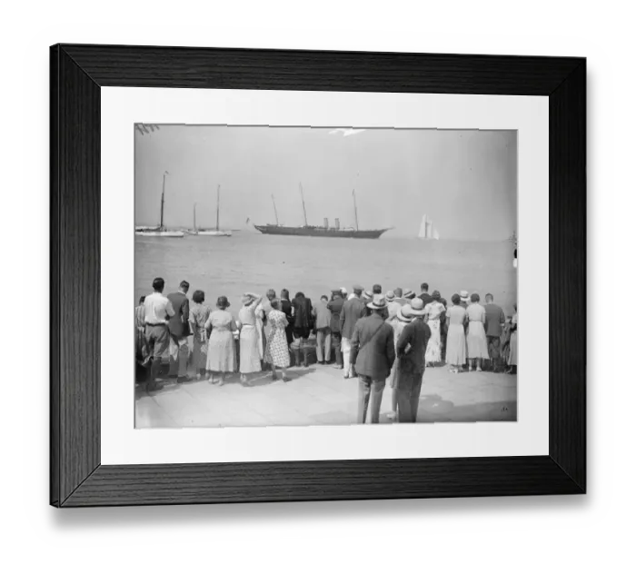 Framed Print : The King and Queen board Royal Yacht for holiday afloat. The King and Queen arriving Framed Print : The King and Queen board Royal Yacht for holiday afloat. The King and Queen arriving