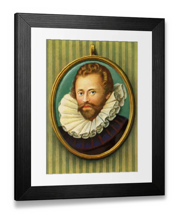 Framed Print : Robert Devereux, Earl of Essex (1567-1601) - after an English miniature from John